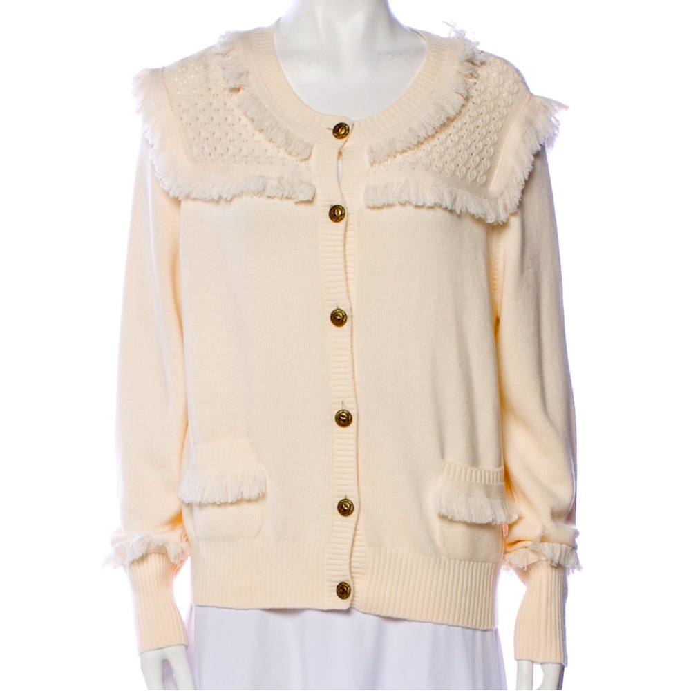 Chanel Pre-Fall 2014 Karl Lagerfeld 100% Wool Cardigan Size 40 (M)
